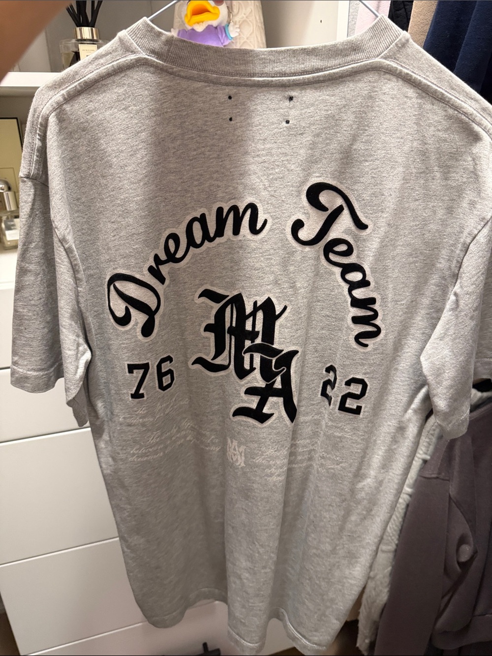 AMIRI Gray 'Dream Team' Graphic Short Sleeve Tee